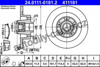 Brzdový kotouč ATE 24.0111-0181 (AT 411181)