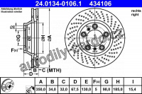 Brzdový kotouč ATE 24.0134-0106 (AT 434106)