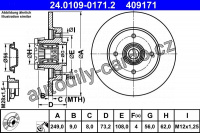 Brzdový kotouč ATE 24.0109-0171 (AT 409171)