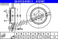 Brzdový kotouč ATE 24.0112-0181 (AT 412181)
