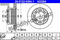 Brzdový kotouč ATE 24.0122-0264 (AT 422264)