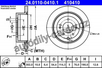 Brzdový kotouč ATE 24.0110-0410 (AT 410410)