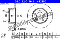 Brzdový kotouč ATE 24.0112-0190 (AT 412190)