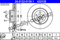 Brzdový kotouč ATE 24.0132-0139 (AT 432139)