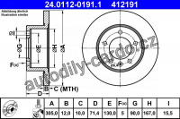 Brzdový kotouč ATE 24.0112-0191 (AT 412191)
