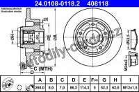 Brzdový kotouč ATE 24.0108-0118 (AT 408118)