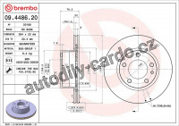 Brzdový kotouč BREMBO 09.4486.20 - BMW