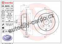 Brzdový kotouč BREMBO 08.B605.11