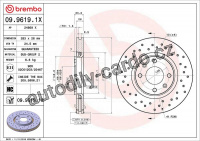 Brzdový kotouč BREMBO 09.9619.1X