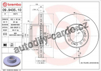 Brzdový kotouč BREMBO 09.9435.10 - MAN