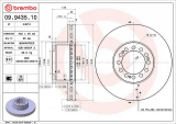 Brzdový kotouč BREMBO 09.9435.10 - MAN