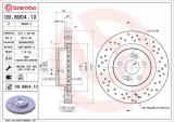 Brzdový kotouč BREMBO 09.8904.1X