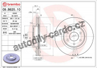 Brzdový kotouč BREMBO 09.B625.10 - NISSAN