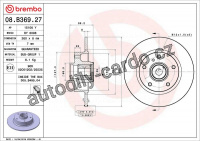 Brzdový kotouč BREMBO 08.B369.27