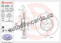 Brzdový kotouč BREMBO 09.9464.11 - FORD
