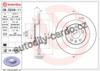 Brzdový kotouč BREMBO 08.D249.11