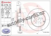 Brzdový kotouč BREMBO 09.C178.11 - MAZDA