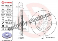 Brzdový kotouč BREMBO 09.A956.11 - MERCEDES-BENZ Brzdový kotouč BREMBO 09.A956.11 - MERCEDES-BENZ