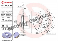 Brzdový kotouč BREMBO 09.A721.1X - ALFA ROMEO, FIAT, JEEP