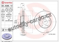 Brzdový kotouč BREMBO 09.A386.11