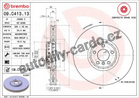 Brzdový kotouč BREMBO 09.C413. - BMW