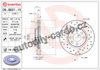 Brzdový kotouč BREMBO 09.8601.1X