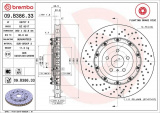Brzdový kotouč BREMBO 09.B386.33 - NISSAN