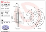Brzdový kotouč BREMBO 09.B356.1X - CHEVROLET, OPEL, VAUXHALL