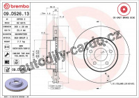 Brzdový kotouč BREMBO 09.D526.13 - MERCEDES-BENZ