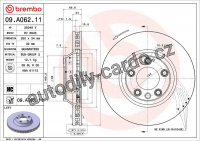Brzdový kotouč BREMBO 09.A062.11 - AUDI, VW