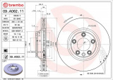 Brzdový kotouč BREMBO 09.A062.11 - AUDI, VW