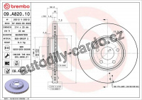 Brzdový kotouč BREMBO 09.A820.11