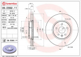 Brzdový kotouč BREMBO 09.D392.11 - OPEL