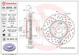 Brzdový kotouč BREMBO 09.B344.4X - MERCEDES-BENZ