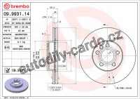 Brzdový kotouč BREMBO 09.9931.11