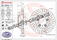 Brzdový kotouč BREMBO 09.C878.11 - PORSCHE