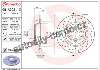 Brzdový kotouč BREMBO 08.A202.1X