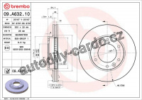 Brzdový kotouč BREMBO 09.A632.11 - KIA
