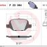 Sada brzdových destiček BREMBO P23064 - FIAT