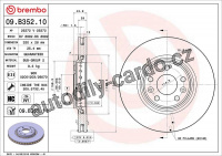 Brzdový kotouč BREMBO 09.B352.10 - RENAULT