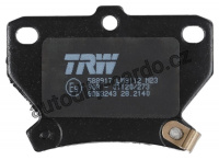 Sada brzdových destiček TRW GDB3243 - TOYOTA YARIS