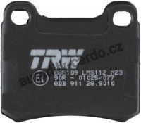 Sada brzdových destiček TRW GDB911 - MERCEDES