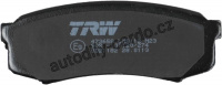 Sada brzdových destiček TRW GDB1182 - TOYOTA LANDCRUISER