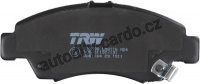 Sada brzdových destiček TRW GDB1164 - HONDA CIVIC