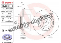 Brzdový kotouč BREMBO 09.B046.11 - TOYOTA
