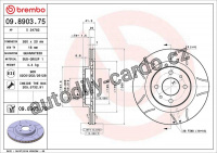 Brzdový kotouč BREMBO MAX 09.8903.75 - LADA