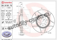 Brzdový kotouč BREMBO MAX 09.9130.75 - VOLVO Brzdový kotouč BREMBO MAX 09.9130.75 - VOLVO