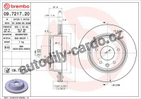 Brzdový kotouč BREMBO 09.7217.20 - JAGUAR