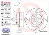 Brzdový kotouč BREMBO 09.A752.20 - RENAULT