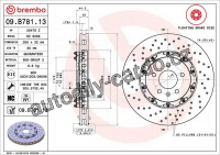 Brzdový kotouč BREMBO 09.B781.13 - OPEL Brzdový kotouč BREMBO 09.B781.13 - OPEL